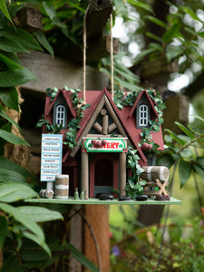 Winery Cabin Wooden Folk Birdhouse