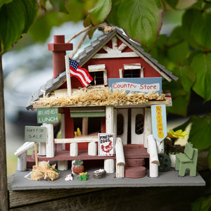 Red Country Store Wooden Folk Birdhouse