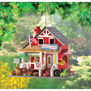 Red Country Store Wooden Folk Birdhouse